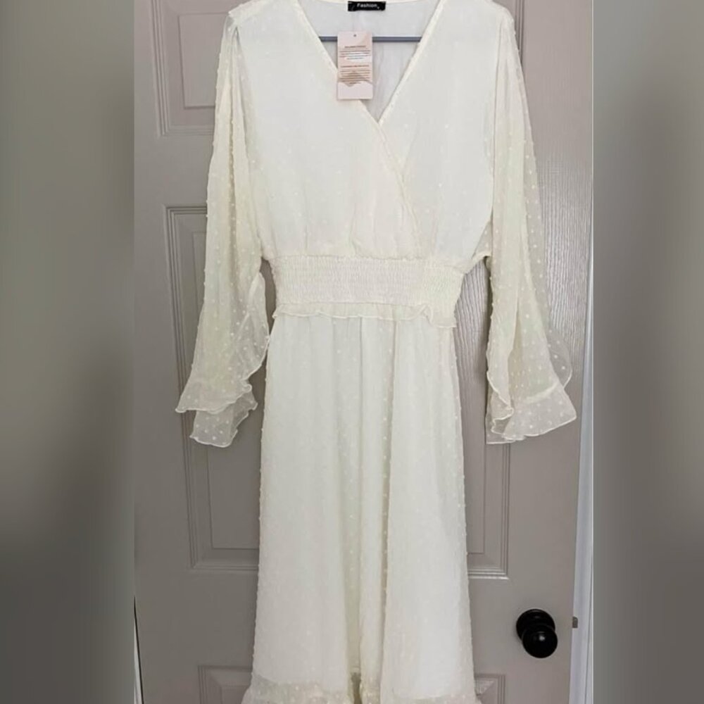 NWT Boho Cream/Beige Dress Small